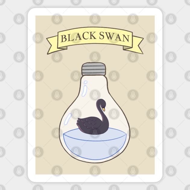 Black Swan Magnet by Oricca